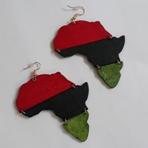 African Continent Earrings